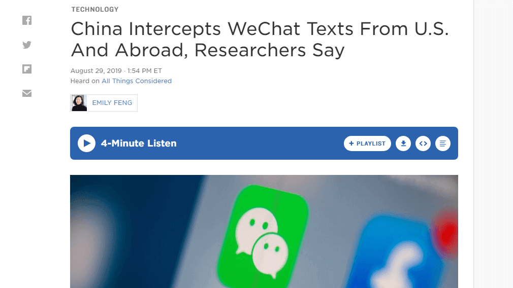 WeChat spying